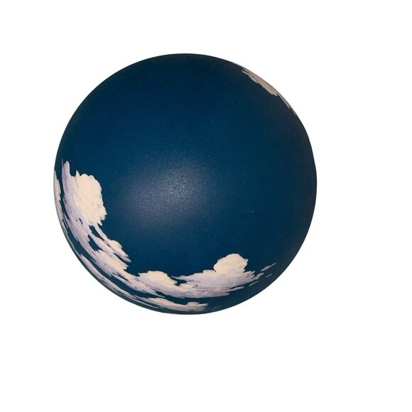 Don Jones Vintage Earthenware Globe Of Sky Atmosphere Blue Signed - Picture 11 of 11